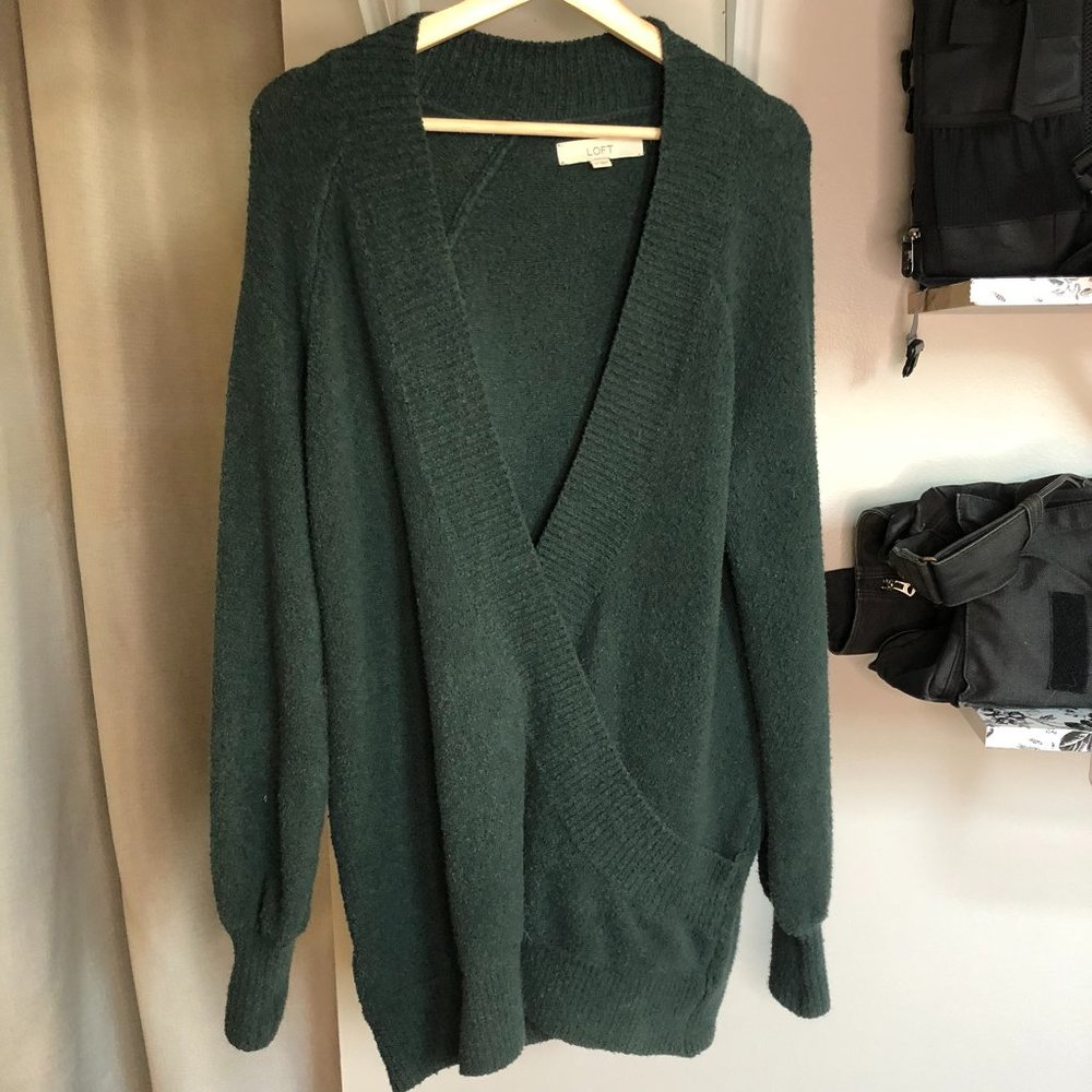 Loft Oversized Sweater Forest Green Size Small